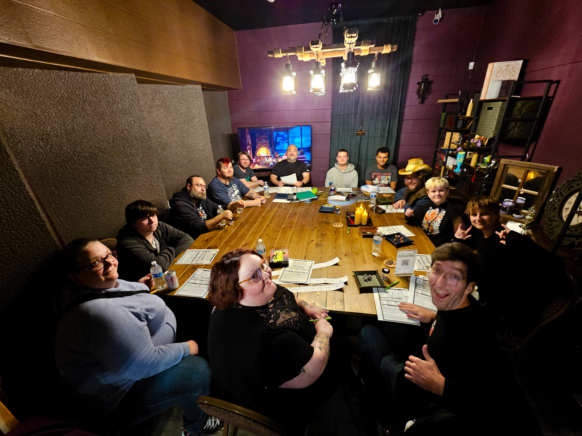 large-rpg-session Large group playing the Call of Cthulhu role playing game (RPG)
